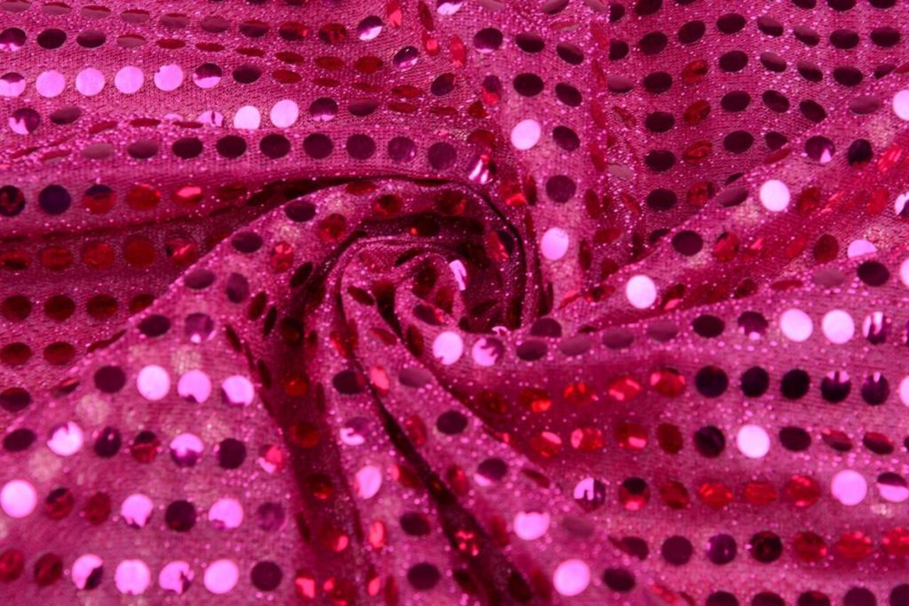 Lentejuelas sobre Lúrex Fucsia