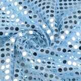 Paillettes sur Lurex Bleu Clair