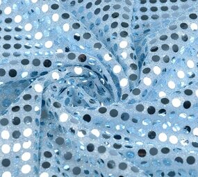 Pailletten op Lurex Licht blauw