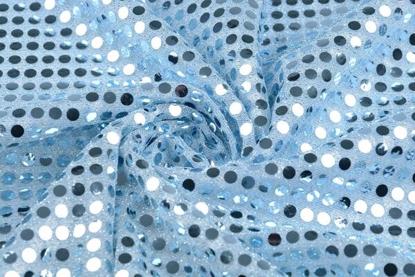 Pailletten, Flitter auf Lurex Hellblau Pailletten, Flitter auf Lurex Hellblau
