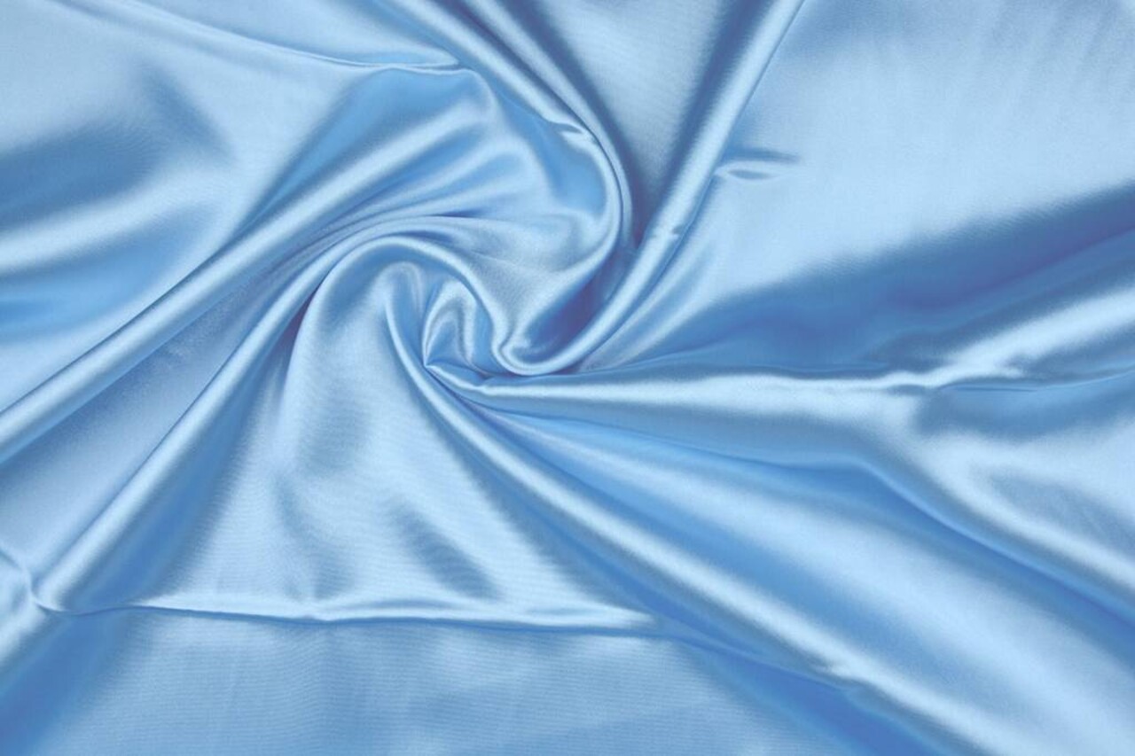Poliéster Satén Baby Azul Poliéster Satén Baby Azul