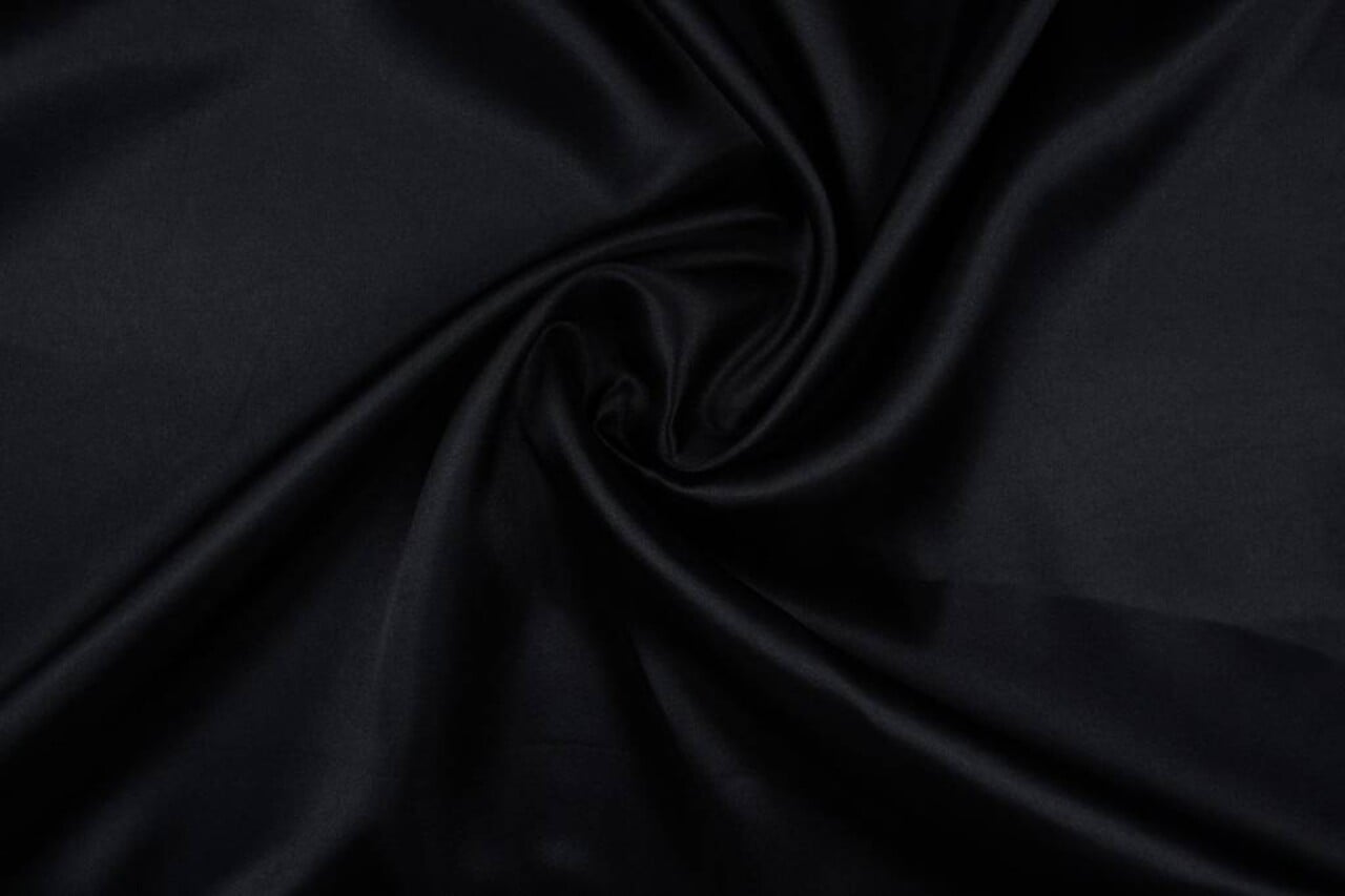Polyester Satin Noir Polyester Satin Noir