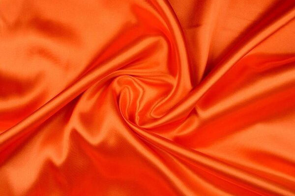 Polyester Satin Chaud Orange Polyester Satin Chaud Orange