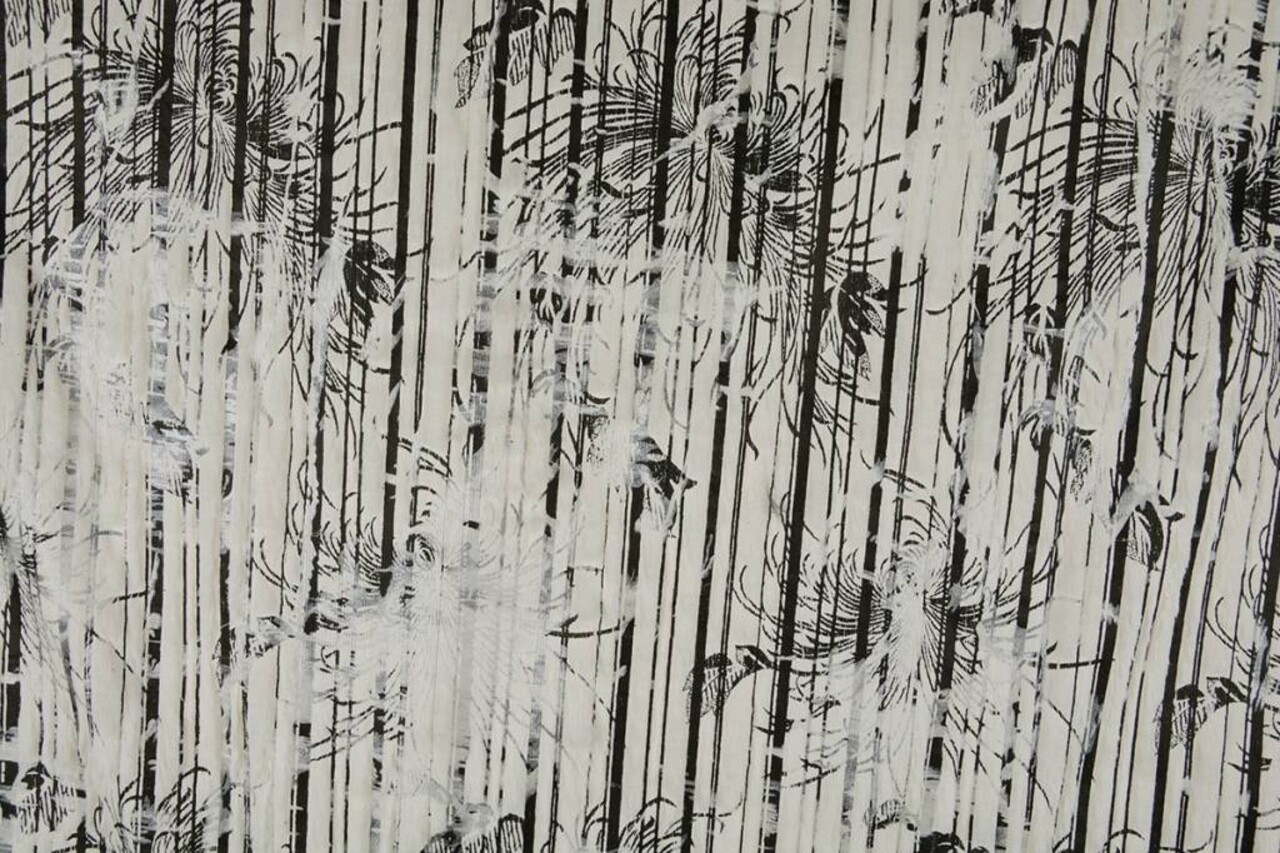 Stripe Fur Foil Beige