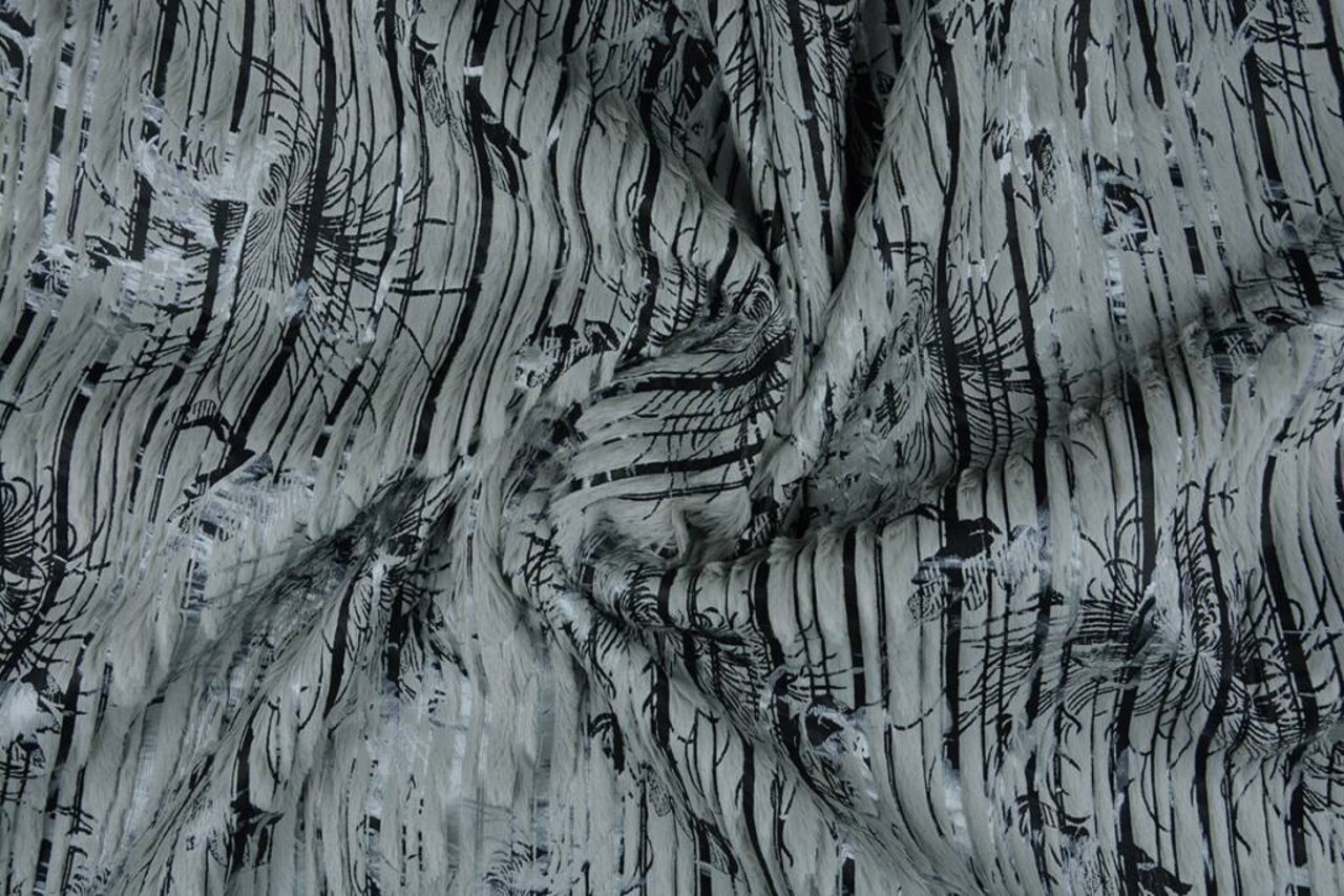 Stripe Fur Foil Grau