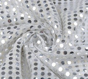 Sequins on Lurex Silver Sequins on Lurex Silver