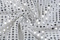 Pailletten op Lurex Zilver