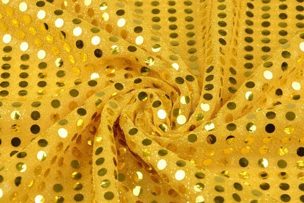Sequins on Lurex Gold-gold