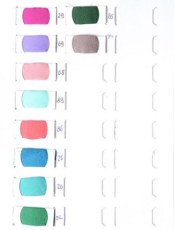 Stalenkaart Crêpe Georgette Stalenkaart Crêpe Georgette