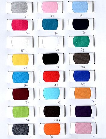 Oeko-Tex® Stalenkaart French Terry Oeko-Tex® Stalenkaart French Terry