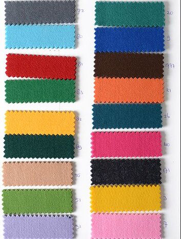 Oeko-Tex®  Samplecard Koreaans Vilt 3mm Oeko-Tex®  Samplecard Koreaans Vilt 3mm