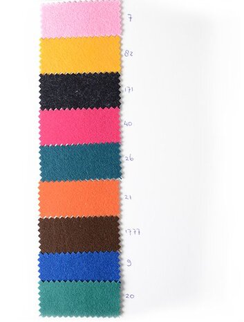 Farbekarte Koreaans Vilt 1mm