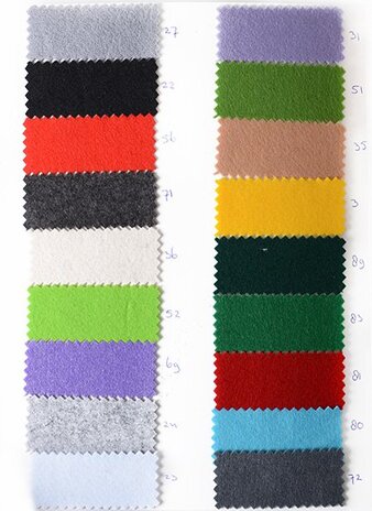 Farbekarte Koreaans Vilt 1mm