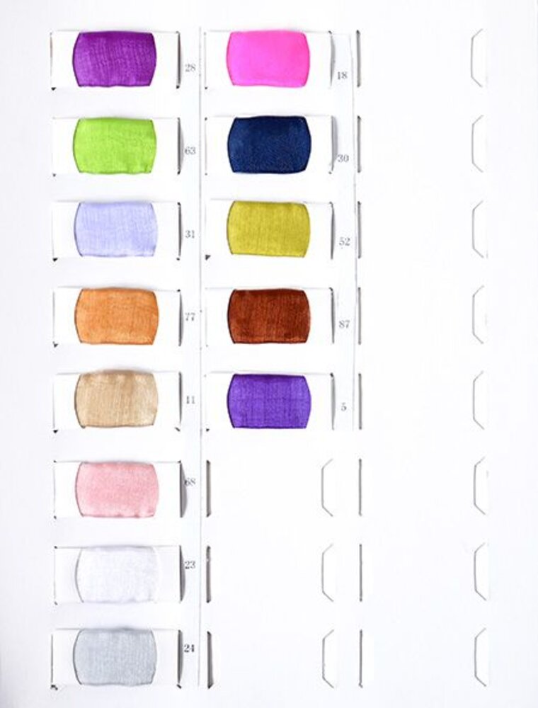 Samplecard Organza One-Tone