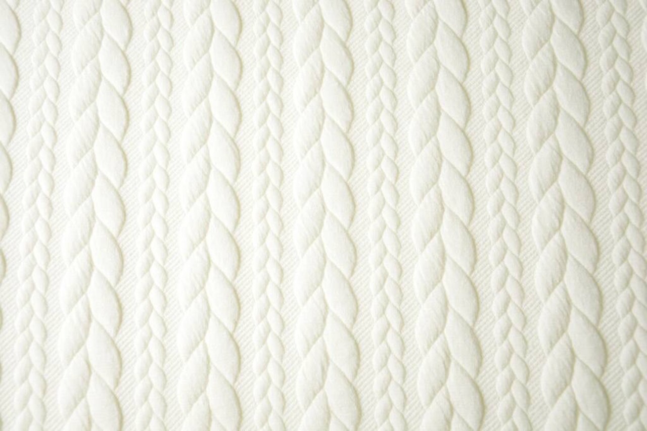 Gestrickte Kabel Stoff tricot Creme