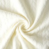 Tricoté Torsade Tissu Jersey Crème