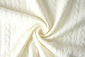 Tricoté Torsade Tissu Jersey Crème Tricoté Torsade Tissu Jersey Crème