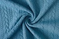 Gestrickte Kabel Stoff tricot Petrol Blau Gestrickte Kabel Stoff tricot Petrol Blau