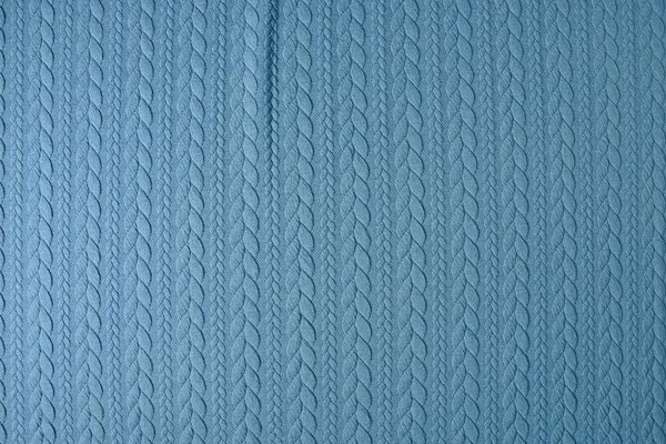 Knitted Cable fabric tricot Petrol Blue