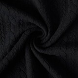 Gebreide kabel stof tricot Zwart