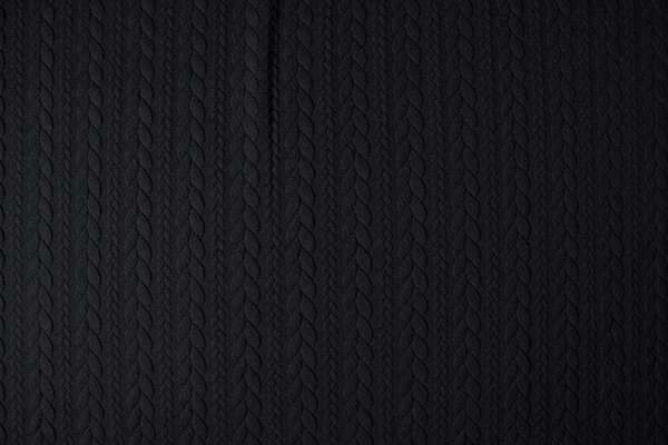 Gestrickte Kabel Stoff tricot Schwarz