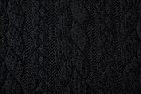 Gestrickte Kabel Stoff tricot Schwarz