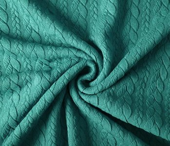 Knitted Cable fabric tricot Sea Green