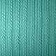 Gebreide kabel stof tricot Zeegroen