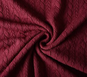 Knitted Cable fabric tricot Bordeaux