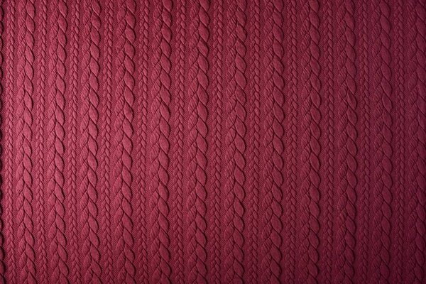 Knitted Cable fabric tricot Bordeaux