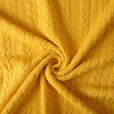 Tricoté Torsade Tissu Jersey Ocre