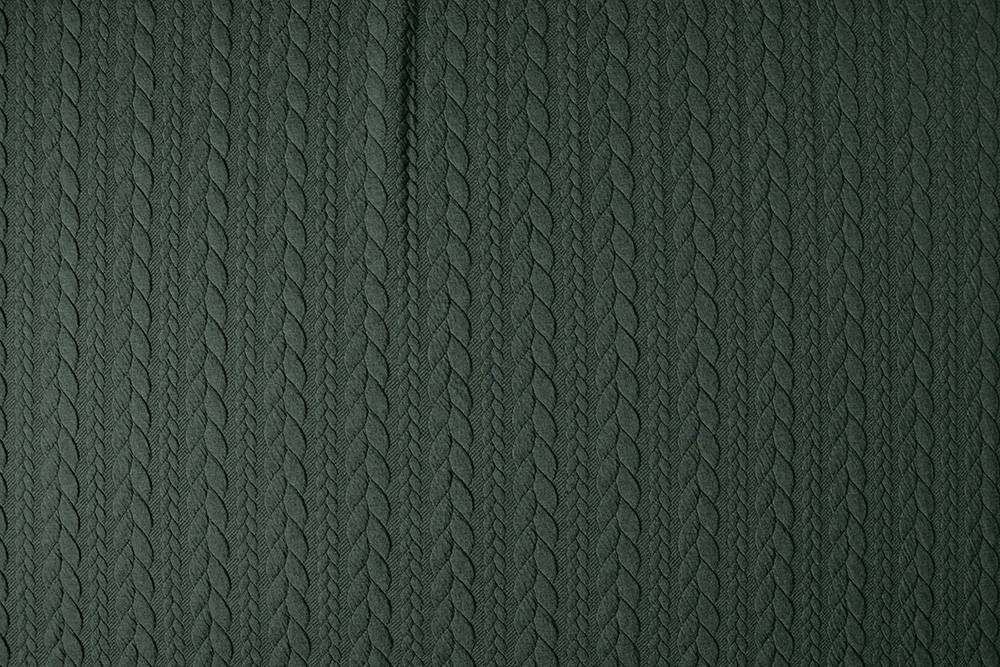 Gebreide kabel stof tricot Army Groen