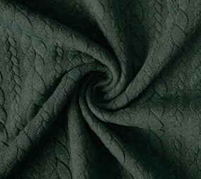 Knitted Cable fabric tricot Army Green