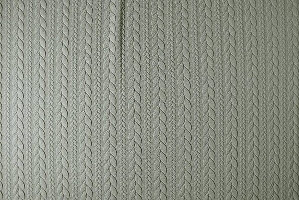 Gestrickte Kabel Stoff tricot Hell oliv