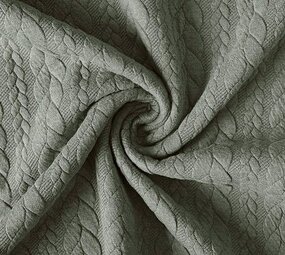 Gestrickte Kabel Stoff tricot Hell oliv