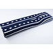 Effetto Lino Stampato Ster a Righe Blu Navy Effetto Lino Stampato Ster a Righe Blu Navy