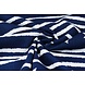 Effetto Lino Stampato Ster a Righe Blu Navy Effetto Lino Stampato Ster a Righe Blu Navy