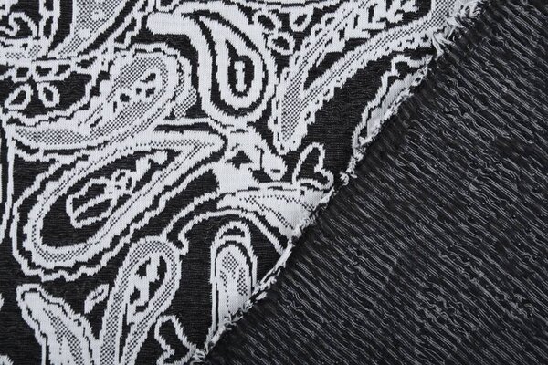 Jacquard de Punto Oriental Negro Blanco Jacquard de Punto Oriental Negro Blanco