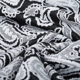 Jacquard Tricoté Oriental Noir et Blanc
