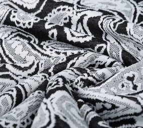 Jacquard Tricoté Oriental Noir et Blanc