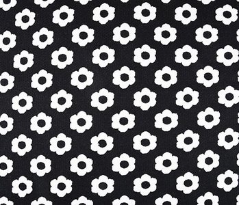 Jacquard knitted Flowers Black White