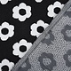 Jacquard knitted Flowers Black White