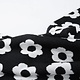 Jacquard knitted Flowers Black White