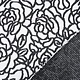Jacquard knitted Roses Black White