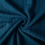 Tricoté Torsade Tissu Jersey Pétrole