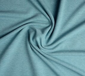 Oeko-Tex®  French Terry Hell Petrol Meliert