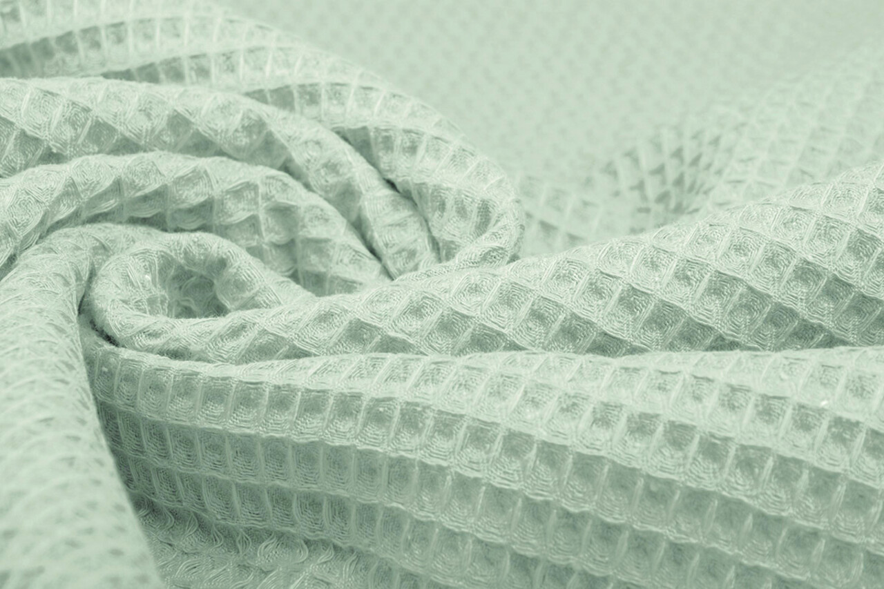 Oeko-Tex®  Waffelpiqué Baumwolle Alt mint