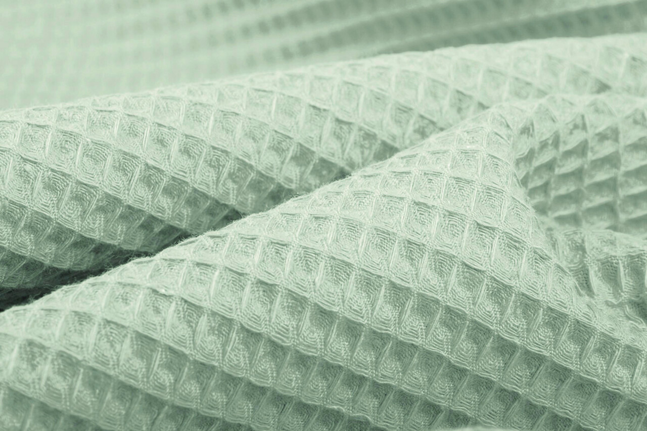 Oeko-Tex®  Wafel Katoen Oud mint Oeko-Tex®  Wafel Katoen Oud mint