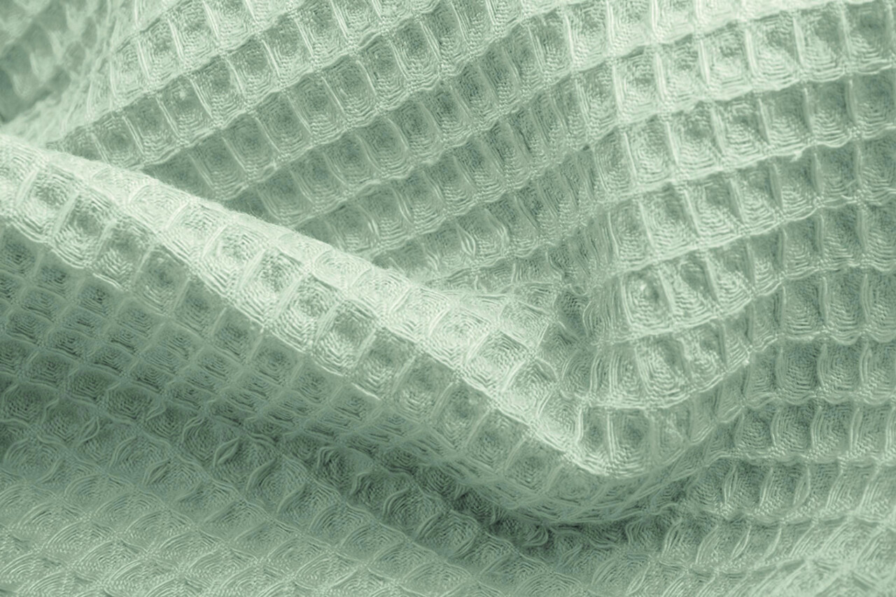 Oeko-Tex®  Wafel Katoen Oud mint Oeko-Tex®  Wafel Katoen Oud mint