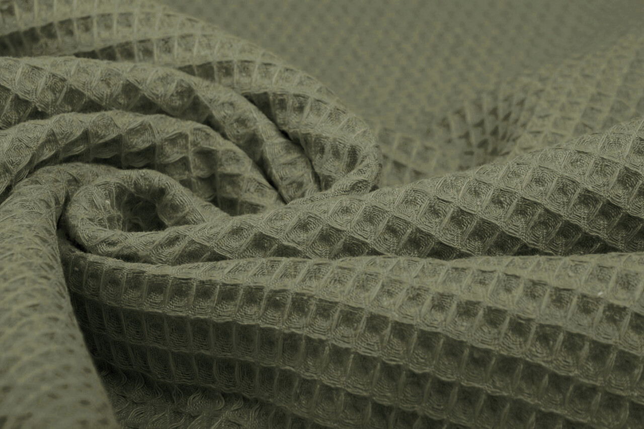 Oeko-Tex®  Waffle pique Light Army green